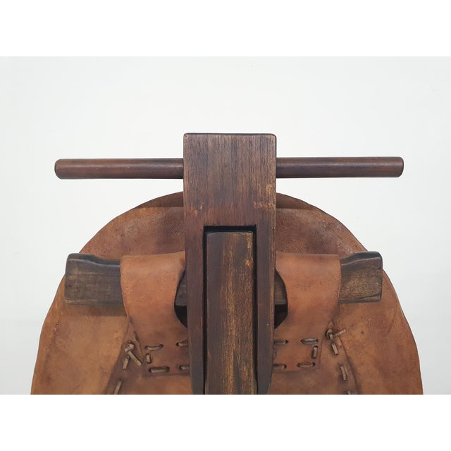 Vintage Saddle Leather Lounge Chairs, Brazil, 1960s, Set of 2 For Sale - Image 13 of 18