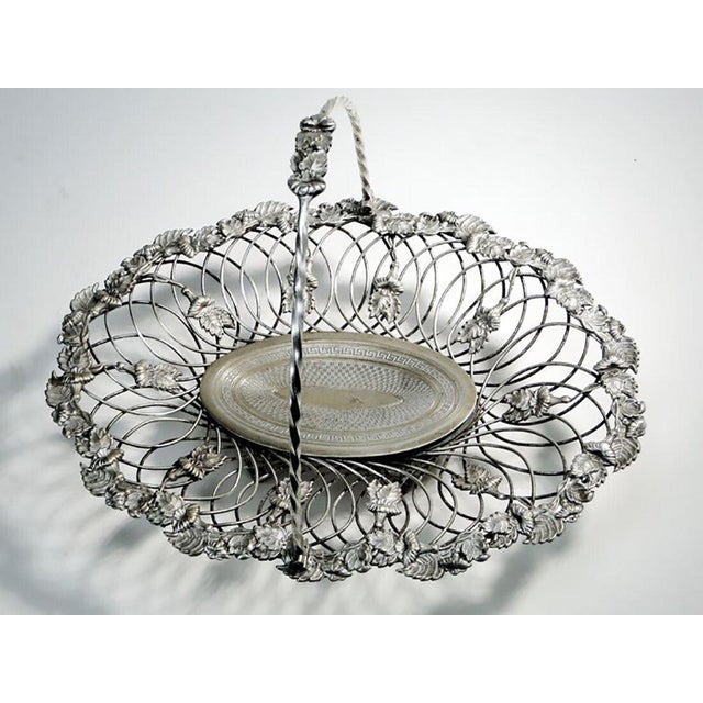 Art Nouveau Fruit Basket from Norblin & Co, Poland, 1900s For Sale - Image 10 of 15