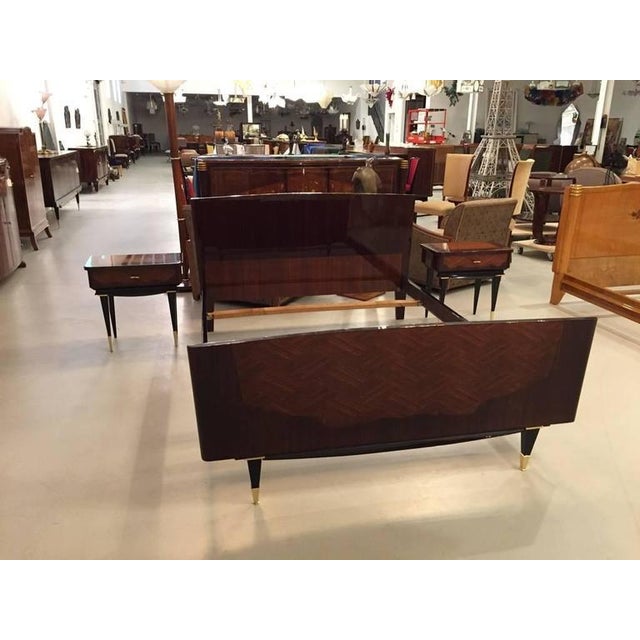 French Art Deco Bedroom Set Bed, Nightstands and Armoire Chairish