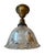 1920s 1920s Americana Fluted Halophane Shade Flushmount Light Fixture For Sale - Image 5 of 12