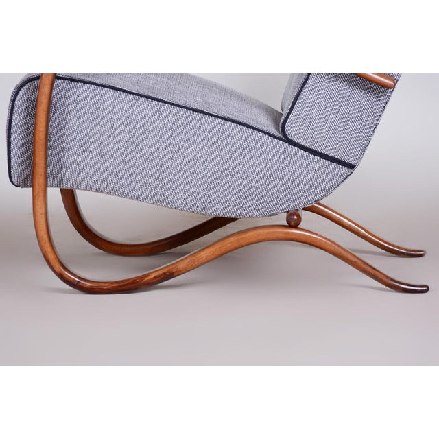 Gold Art Deco Czech H-269 Lounge Chair by J. Halabala for Up Závody, 1930s For Sale - Image 8 of 12
