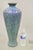 Vintage Mid Century Modern Ceramic Pottery Glazed Feather Pulled 20" Purple Blue Vase. Circa Mid 20th Century....