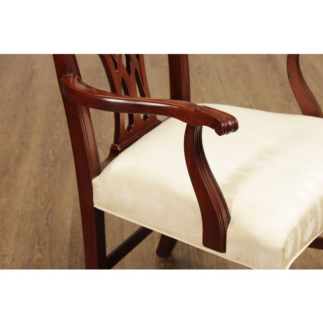 Hickory Chair Set Of Six Chippendale Style Mahogany Dining Chairs For Sale - Image 14 of 18