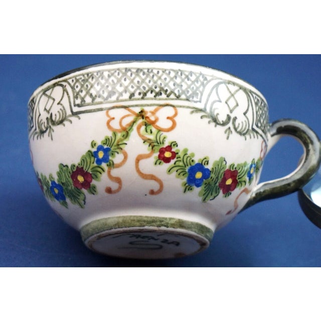 Ceramic Cup and Saucer from Fratelli Minardi, Italy, 1890s, Set of 2 For Sale - Image 10 of 18