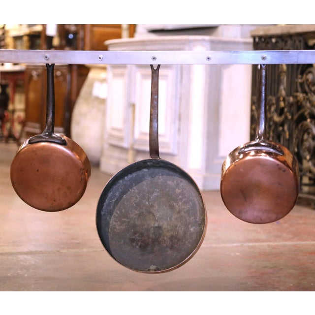 Metal Mid-Century French Chrome Pot and Utensil Wall Rack For Sale - Image 7 of 9