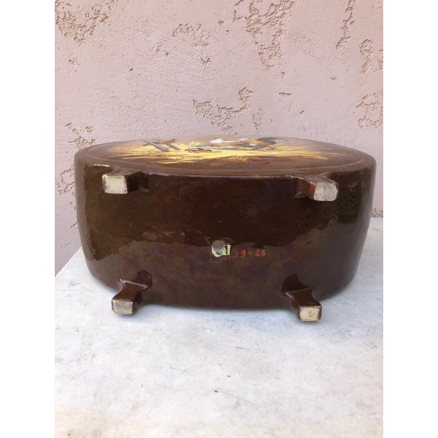 Large 19th French Jardiniere With Horses & Barnyard Albert Lebarque For Sale - Image 10 of 11