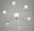 Metal Restored Vintage Cottage White Steel Six Arm Chandelier For Sale - Image 7 of 10