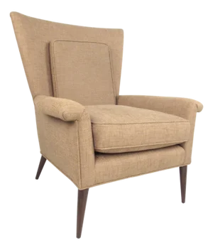 Mid 20th Century Vintage Tweed Mid-Century Wingback Lounge Chair