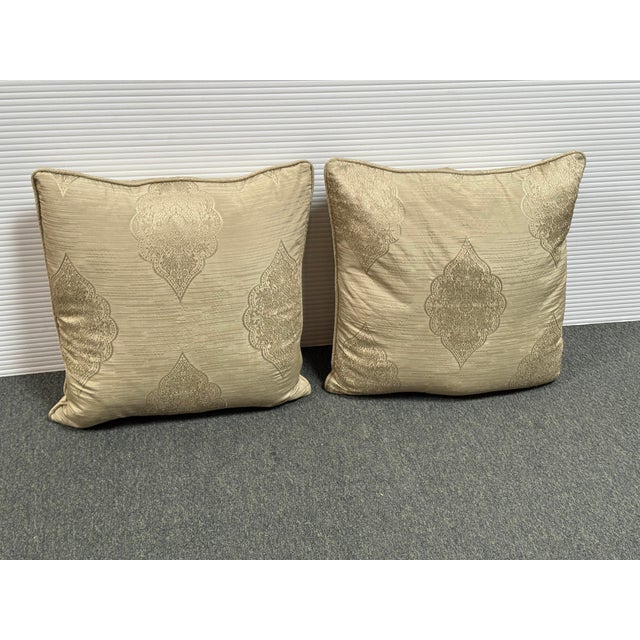 Rowlands Damask Decor Pillows, Pair For Sale - Image 12 of 12