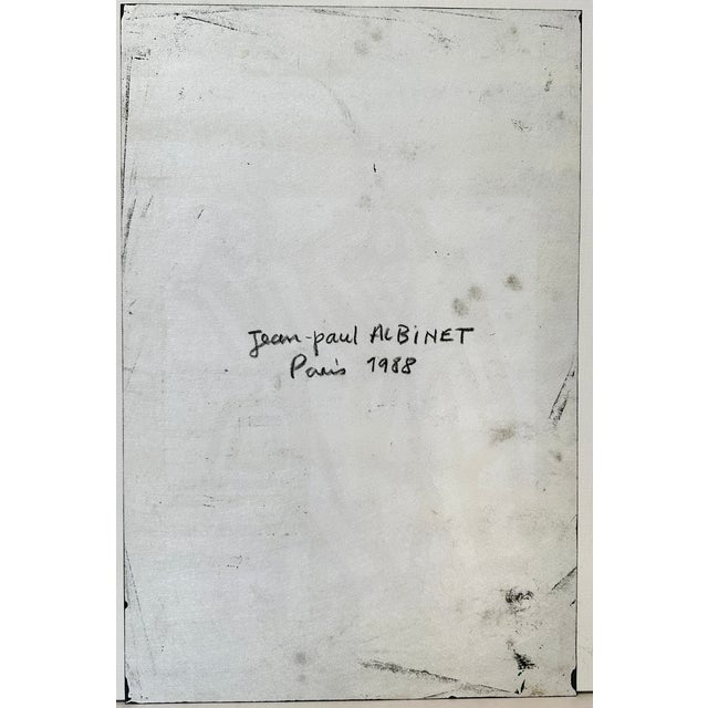 Mid Century Modern Albinet, Jean Paul "A0061302562" Acrylic Painting on Canvas For Sale - Image 4 of 6