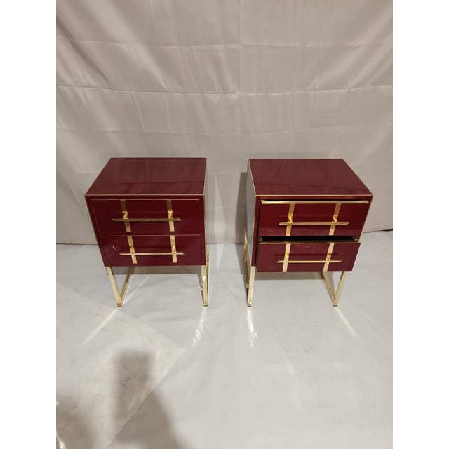 Wooden Bedside Tables from Justfurnituress SRL, Set of 2 For Sale - Image 4 of 10