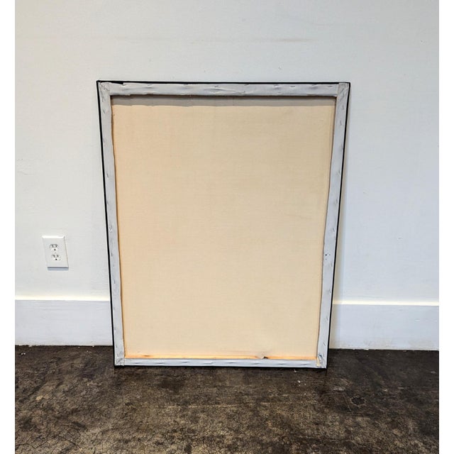 Postmodern Mechanical Architecture Painting by Lionel Lamy Circa 1990s For Sale In Dallas - Image 6 of 6