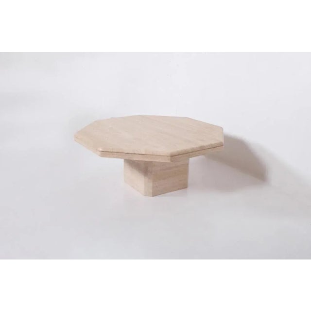 Stone Vintage Italian Travertine Coffee Table For Sale - Image 7 of 9