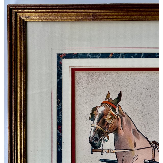 Pair Framed Edward Penfield “Country Carts” Equestrian Color Lithographs, 1900 For Sale - Image 14 of 18