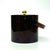 Rich Oxblood Faux Leather Acrylic Ice Bucket For Sale - Image 4 of 9