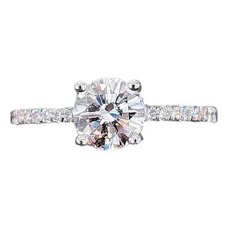0.86 Ct Gia Certified Diamond Ring Size 5.75 For Sale