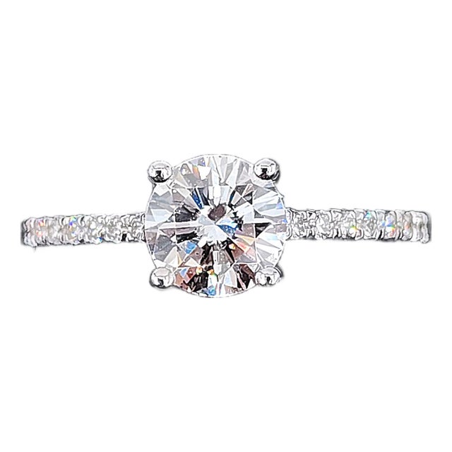 0.86 Ct Gia Certified Diamond Ring Size 5.75 For Sale