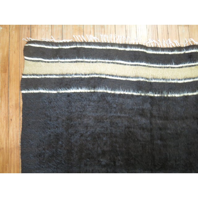 A mid-20th century one-of-a-kind Turkish Sirt rug woven with mohair wool. These pieces are inspired by traditional tribal...