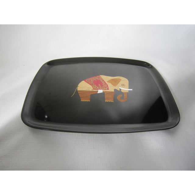 Mid-Century Modern Vintage Courac Elephant Tray For Sale - Image 3 of 4