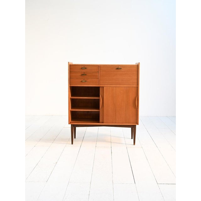 1950s Danish Cabinet with Brass Handles, 1950s For Sale - Image 5 of 13