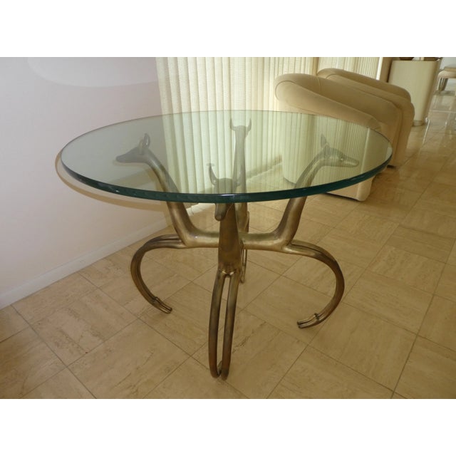 1970s Vintage Aluminum Gazelle Table For Sale - Image 9 of 13