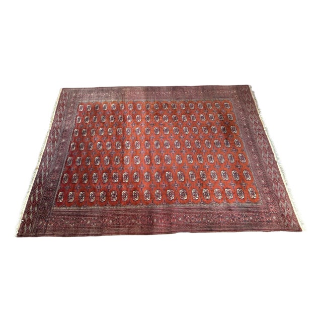 Vintage Handwoven Bokhara Wool Rug, Turkmenistan, 1960s For Sale
