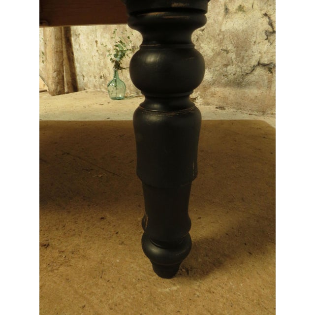 Large English Dining Table with Black Base For Sale - Image 14 of 18