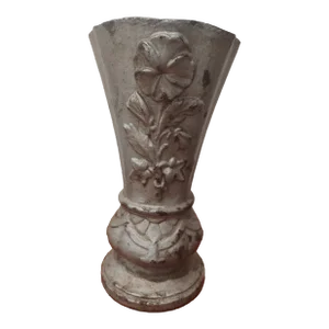 1900s Cast Iron Vase