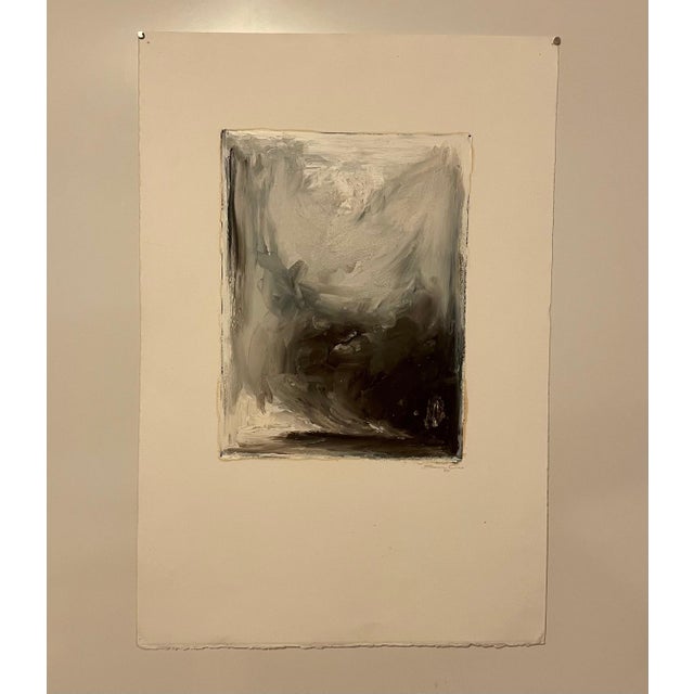 1990s Sarah Amos, Contemporary Abstract Landscape Monotype Painting Sarah Amos, 1995 For Sale - Image 5 of 10