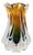 Mid-Century Amber and Green Art Glass Vase attributed to Josef Hospodka, 1960s For Sale