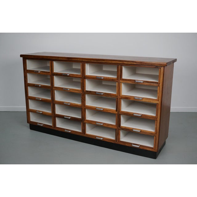Vintage Dutch Walnut Haberdashery Shop Cabinet, 1950s For Sale - Image 15 of 15