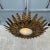Vintage Spanish Gilt Metal Sunburst Ceiling Fixture For Sale - Image 9 of 12