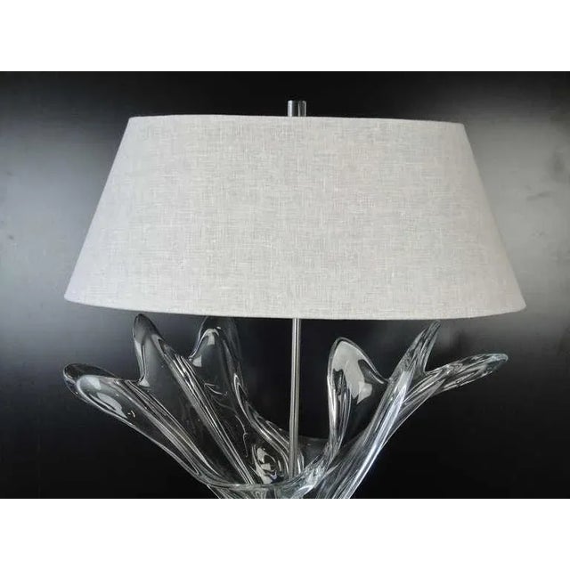 Transparent French Crystal Art Verrier Lamp For Sale - Image 8 of 9