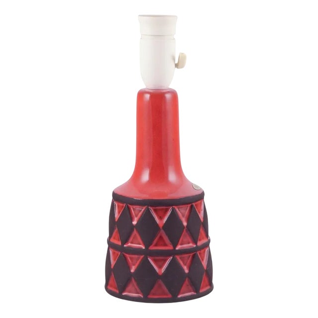 Table Lamp in Glazed Stoneware from Frank Keramik, Denmark, 1970s For Sale