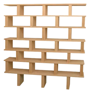 Contemporary "Verticale" Solid Natural Oak Shelving Unit