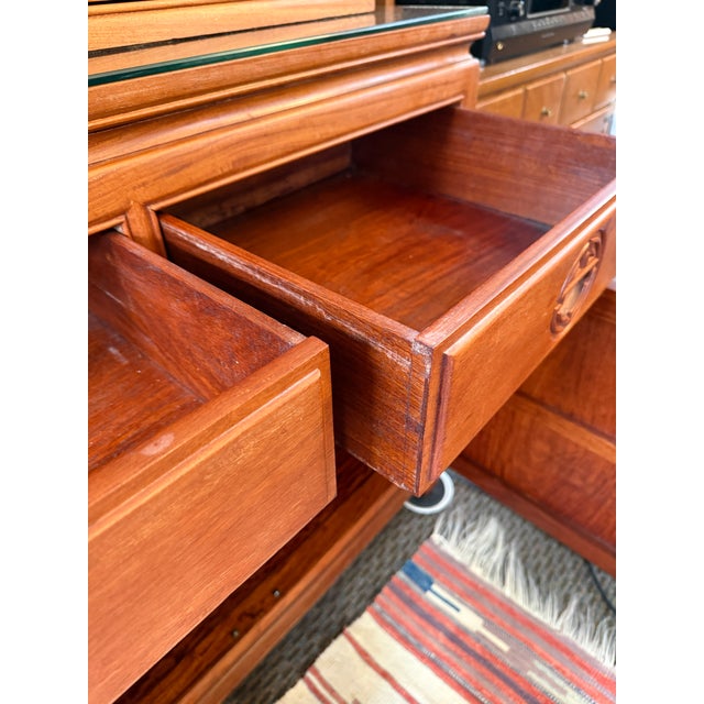 Brown Chinese Ming Style Rosewood Display Cabinet For Sale - Image 8 of 12