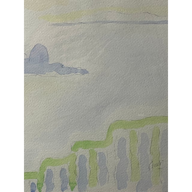 1970s Virgilio Guidi, St. Mark's Basin, 20th Century, Watercolor, Framed For Sale - Image 5 of 8