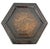 Vintage Hand-Carved Wooden Hexagonal Side Table With Calligraphy and Inlay For Sale - Image 9 of 10