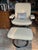 Mid-Century Modern 1970s Stressless Lounge Chair and Footstool in the Style of Ekorness Stressless For Sale - Image 3 of 12