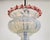 Mid 20th Century Mid-Century Baroque Style Floral Opaline Three Arm Murano Chandelier Having Rigaree Trim For Sale - Image 5 of 12