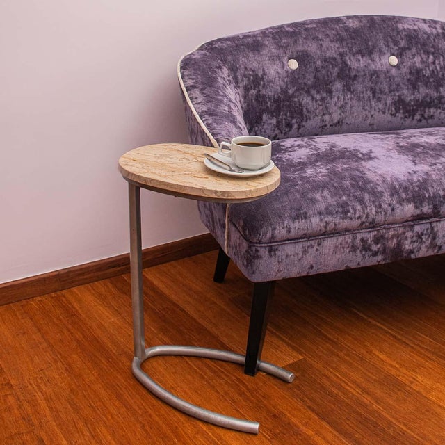 Narrow Marble Top Side Table from Forzini For Sale - Image 6 of 11