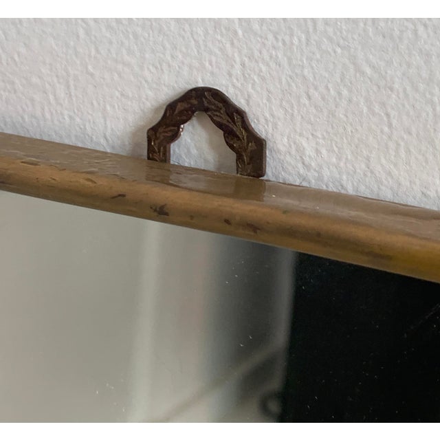 1950s Mid-Century Linear Wall Mirror, Italy For Sale - Image 4 of 6