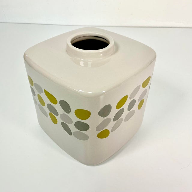 1990s Vintage Boho Chic Contemporary Ceramic Tissue Box Cover. For Sale - Image 6 of 10
