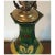 Green Antique 18th Century Chinese Porcelain Baluster Shape Vase With Bats & Bow in Famille Vert Palette as a Lamp For Sale - Image 8 of 11