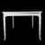 A white fretwork faux bamboo dining table, its open geometric fretwork apron giving the clean white frame wonderful...