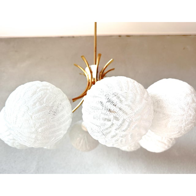 Vintage Snowball Chandelier, 1970s For Sale - Image 9 of 14
