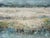 Blue Neutral & Blue Coastal Wetlands Canvas - Original Acrylic Art For Sale - Image 8 of 9