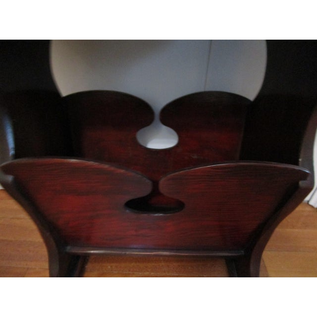 Arts & Crafts 1940s Arts and Crafts Trestle Side Table with Magazine Rack For Sale - Image 3 of 4