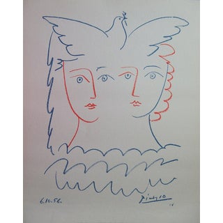 Pablo Picasso, Couple à la colombe, Lithograph For Sale