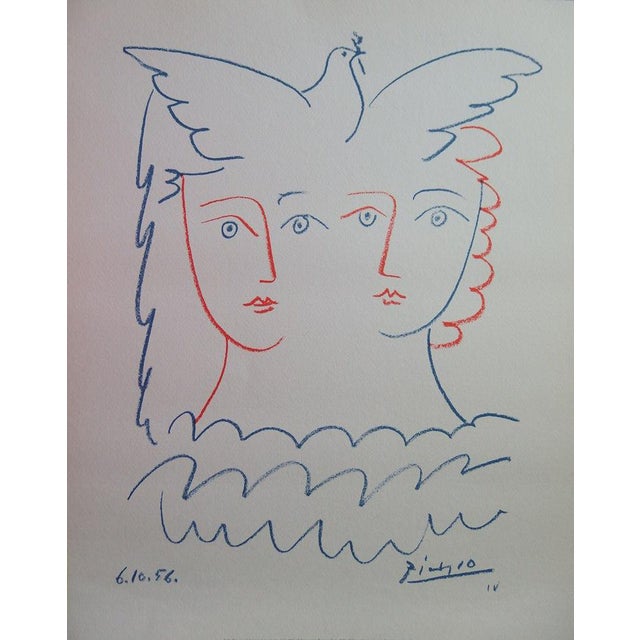 Pablo Picasso, Couple à la colombe, Lithograph For Sale